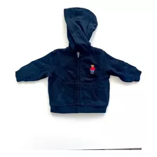 Campera Polo Ralph Lauren Bebe Negra Osito Bordado Talle 9 M