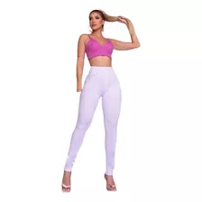 Calça Branca Super Lycra Aperta A Barriga Cintura Alta