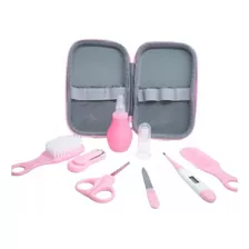 Kit Higiene Recém Nascido 8 Pcs C/ Necessaire Infantil Rosa