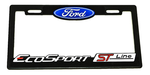  Portaplacas Premium Ford Ecosport Blanco Juego 2 Piezas Foto 3