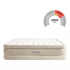 Colchon Inflable Campismo Queen Ultra Plush + Bomba Intex Color Blanco