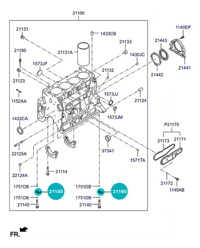 Kit Rociadores Aceite Para Hyundai Galloper 2.5l 2003 Diesel Foto 6