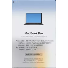 Macbook Pro (2018) Gris Espacial 13.3 8gb De Ram 512gb Ssd