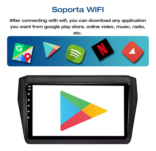 Auto Radio Estreo Android Gps Para Suzuki Swift 2018-2023 Foto 6