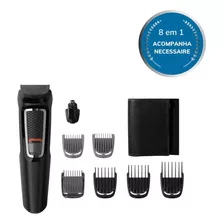 Aparador De Pelos Philips Multigroom 8 Em 1 Mg3730/15 Cor Preto