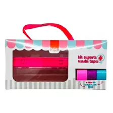 Kit Washi Tape E Suporte Com 3 Fitas - Brw