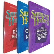 3 Livros Coleção Especial I Sherlock Holmes As Aventuras De Sherlock Holmes O Vale Do Medo Um Estudo Em Vermelho