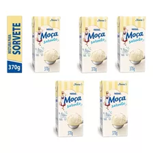 Kit 05 Mistura P/ Sorvete Sabor Leite Moça Nestle 370g