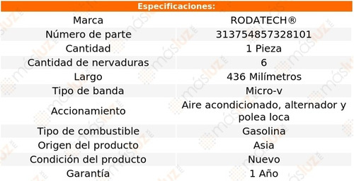 (1) Banda Accesorios Micro-v I30 3.0lv6 00/01 Foto 2