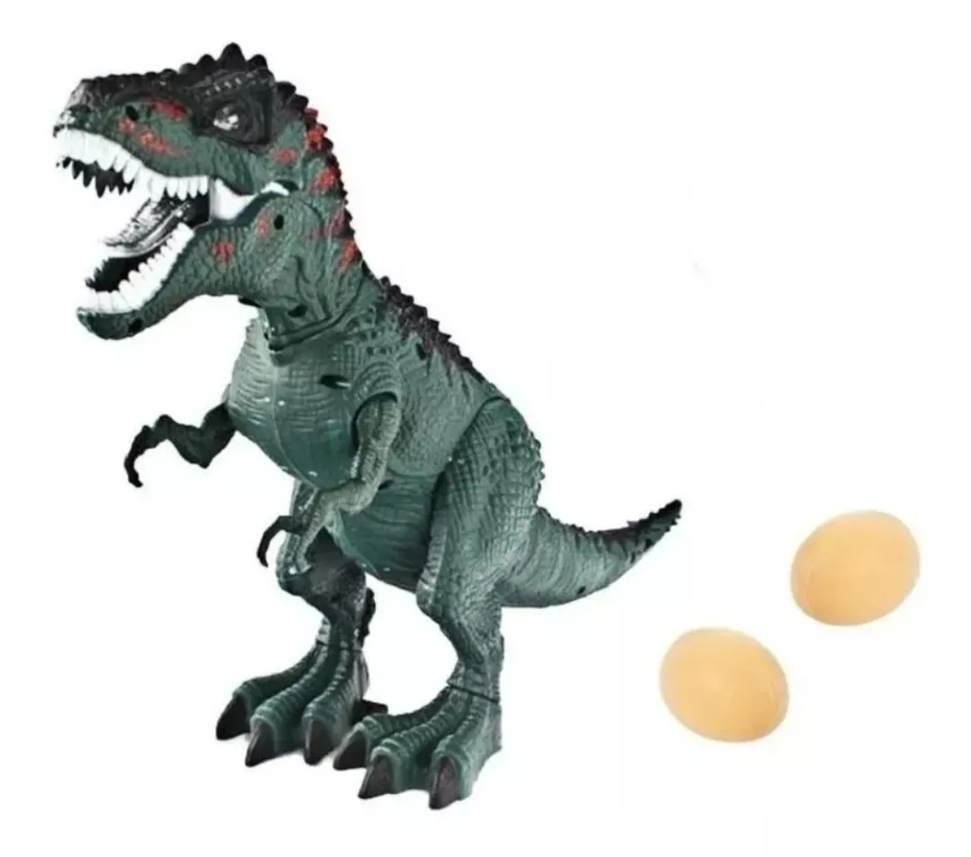Dinossauro Rex Grande Bota Ovo C/som Luzes E Solta Fumaça