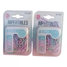 Pack 120 Clips Plastificados Color Pastel 2.8 Mm