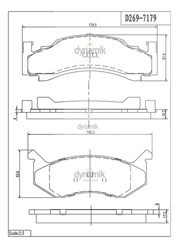 Balatas Delanteras Para Dodge W150 3.7l 1985-1993 Foto 2