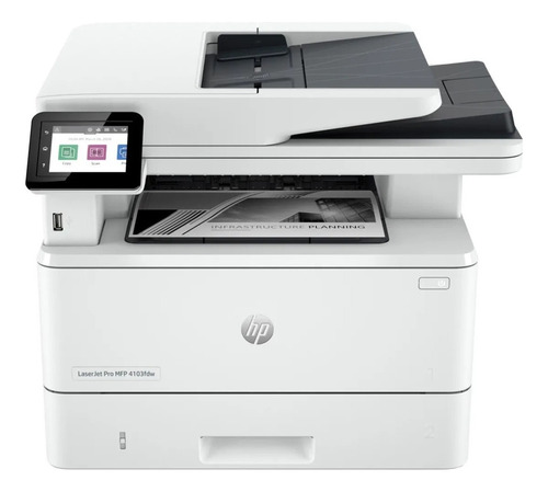 Impresora Multifuncion Hp 4103fdw Laserjet Pro Blanco Y Negro Con Wifi 220v - 240v 