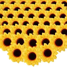 9cm Flores De Artificiales Decoración Con Girasoles 32pz