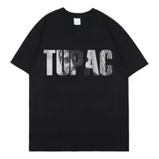 Camiseta Oversized Camisão Rapper Tupac Aesthetic Algodão