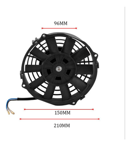 Mini Ventilador Elctrico De 8 Pulgadas 12v Radiador Aceite Foto 6