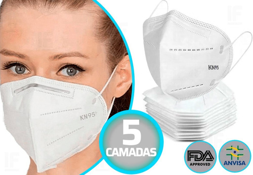 10 Máscaras Respiratórias Descartáveis C/ Proteção Anvisa