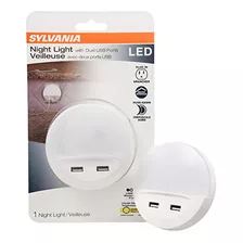 Luz Nocturna Led Sylvania Con Puertos Usb Duales, 22 Años, A