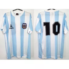 Camisa Futebol Argentina Le Coq Copa 1986 #10 Maradona Rara