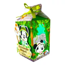 Caixinha Milk Mickey Safari Lembrancinha Personalizados 3d