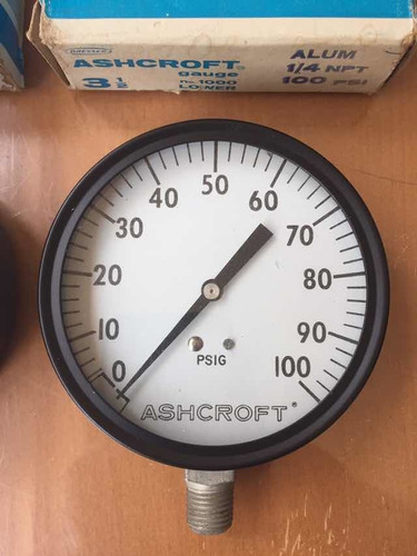 Manómetro Presión Ashcroft 100 Psig Dial 3.1/2 