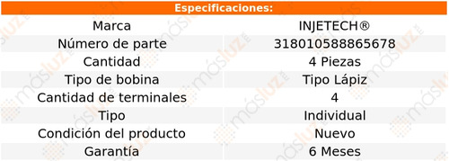 4 Bobinas Volvo S40 2.0l 4 Cil 2011 Injetech Foto 2