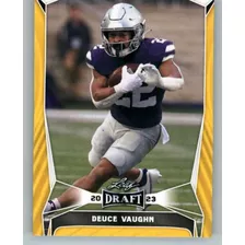 2023 Leaf Draft Gold 21 Deuce Vaughn Kansas State Wildcats R