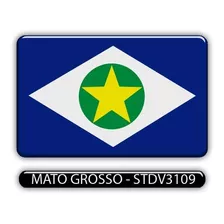 Adesivo Automotivo Bandeira Estado Mato Grosso Resinado