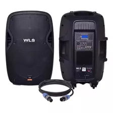 Kit Caixa De Som Ativa + Passiva Wls S15 430w Rms + Cabo Nfe