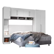 Quarto Casal Modulado Modena Iv 4 Peças (1 Armário Aéreo + 