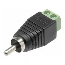 Conector Plug Rca Macho Com Borne Com 10 Unidades