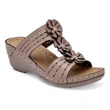 Sandalia Giselle 020 Para Mujer Color Beige E8