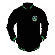 Chamarra Universitaria Tipo Harry Potter Slytherin