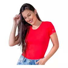 Blusa Baby Look Basica Manga Curta Feminina Revanche