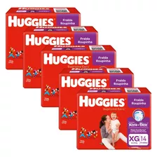 Kit 5 Pacotes Da Fraldas Huggies Supreme Care Roupinha Xg