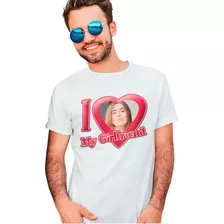 Camiseta I Love My Girlfriend Namorada Personalizada Foto 