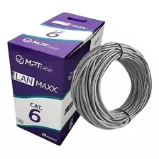 Caixa De Cabo Cat6 Cinza Giga Lan 100 Metros 100% Cobre