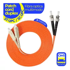 Patch Cord Fibra Óptica Multimodo Duplex Sc/upc-st/upc 5mt