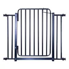 Grade Reforçada Porta Portão Pet Criança Segurança 84/89 Cm Cor Preto