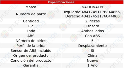 Mazas Traseras Con Abs National Mercury Monterey 2004 A 2007 Foto 2