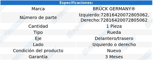 1) Maza Del O Tras Izq O Der Touareg V8 4.2l 02 Al 10 Bruck Foto 2