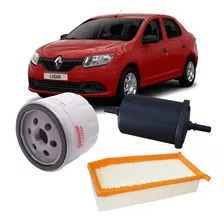 Kit Filtros Ar Óleo Combustível Renault Logan 1.0 12v 3 Cil