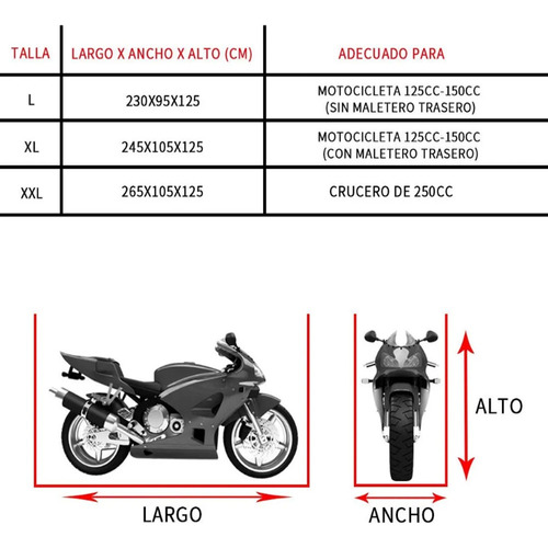 Funda Moto Impermeable Lona Para Motociclet Vento Gts 300 Foto 7