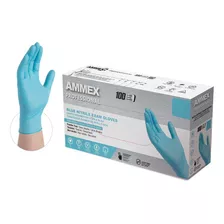 Ammex Apfn-bx - Guantes Azules De Nitrilo Para Examen, Caja.