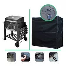 Funda Parrilla Simple Bbq Lusqtoff Leña Impermeable 100%