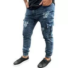 Jeans Jogger Mom Con Rotura Y Puño