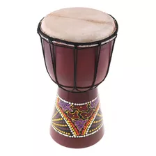 Instrumento De Percusión Tambor Africano De Madera Maciza