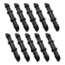 Union Para Tubin X10 Unidades 4mm Riego Goteo Aquaflex Color Negro