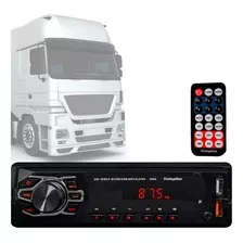 Som Radio Caminhao 24v Megasonic Mp3 Usb Aux Bluetooth 50w 