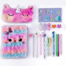 Kit Escolar Papelaria Fofa Kawaii Premium 22 Itens + Brindes